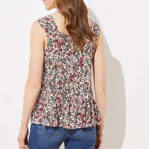 Garden Square Neck Peplum Shell